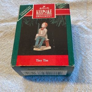 Tiny Tim- 1991. Hand-Painted Fine Porcelain Ornament. New in Original Box.